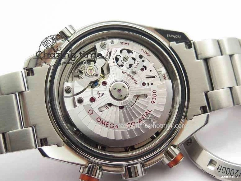 0320 Sophisticated Planet Ocean Master Chronometer Chrono SS OM 1:1 Best Edition Orange On SS Bracelet A 8156